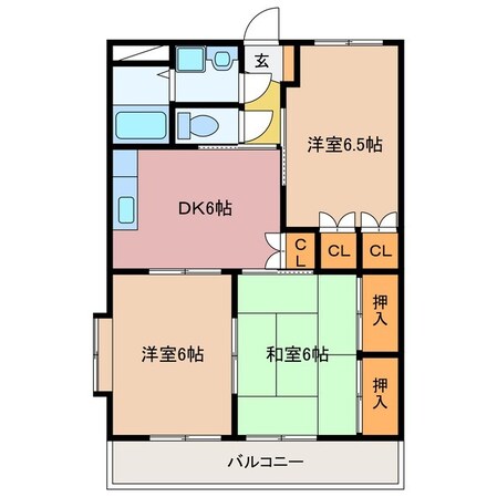 伊勢市駅 徒歩44分 3階の物件間取画像